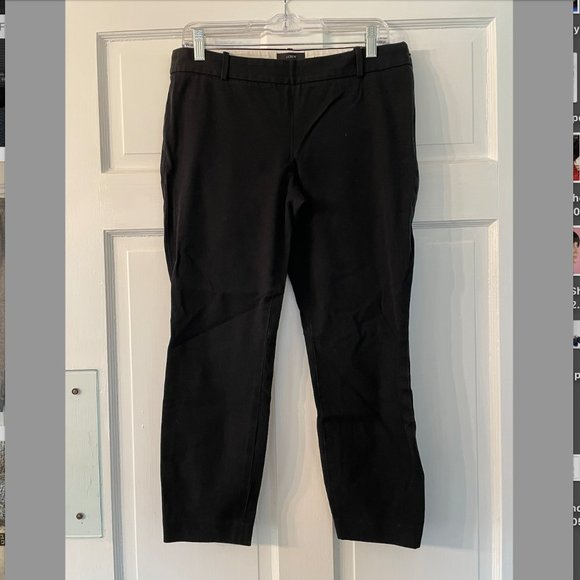 J Crew Minnie Black Cotton Pants Size 8 - Picture 1 of 3